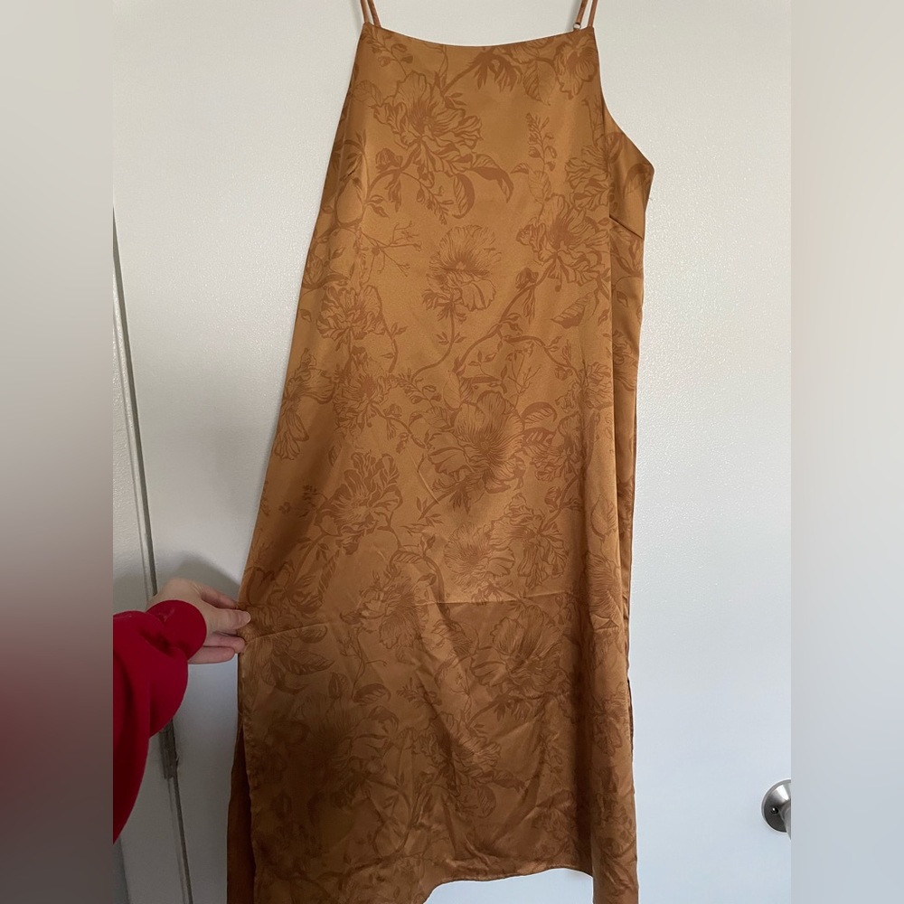 XS tan Slip dress